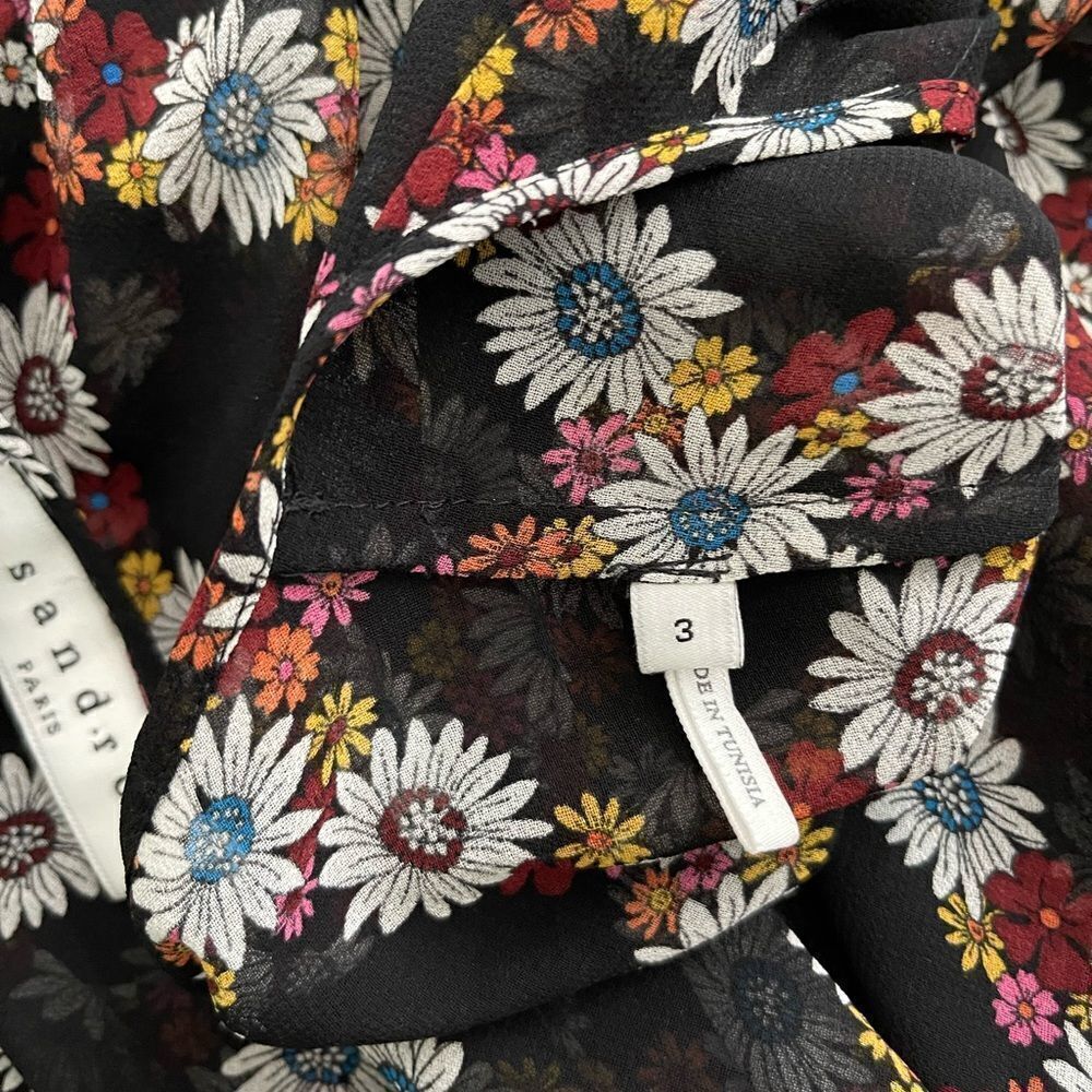 ‎Sandro Paris Floral Chiffon Dress - Picture 6 of 7